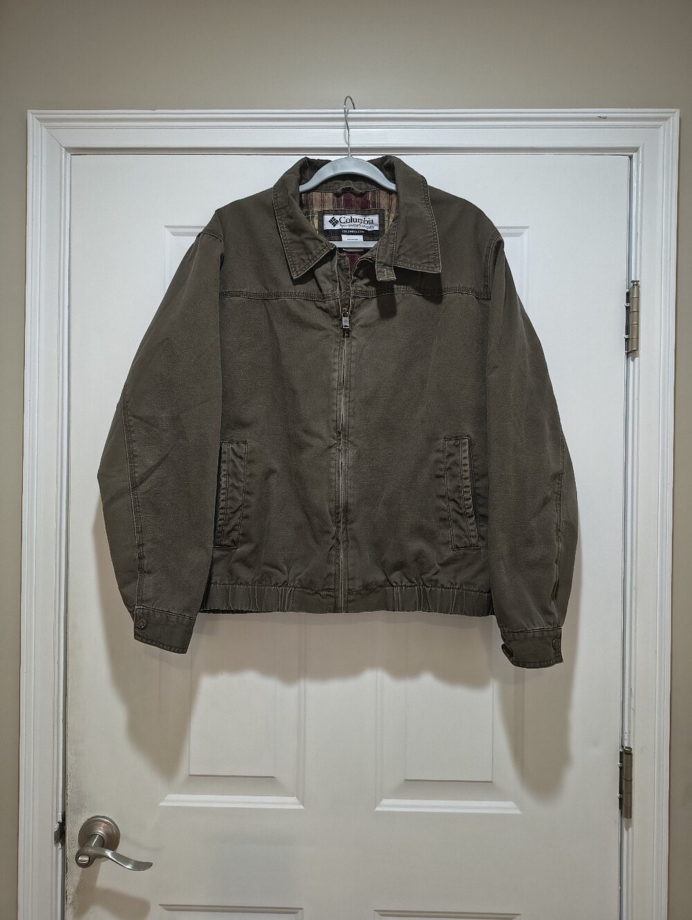 Columbia Men's Olive Brown Zip-Front XL Shirt Jacket